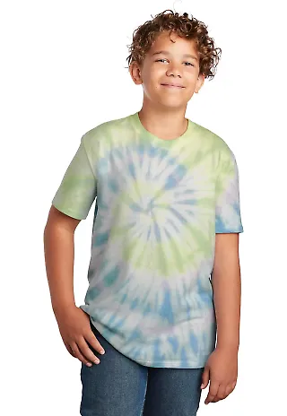 Port & Company Youth Essential Tie Dye Tee PC147Y Watercolor Sp front view
