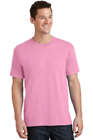 Port & Company PC54 5.4 oz 100 Cotton T Shirt  Candy Pink front view