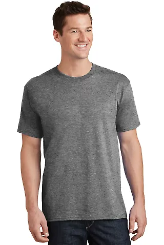 Port & Company PC54 5.4 oz 100 Cotton T Shirt  Graphite Hthr front view