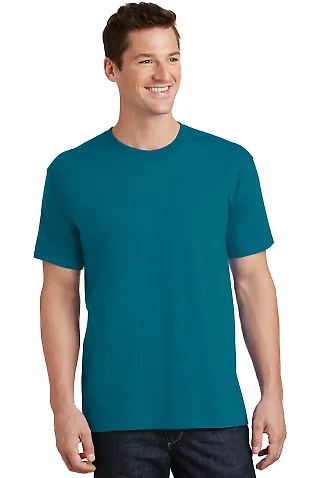 Port & Company PC54 5.4 oz 100 Cotton T Shirt  Teal front view
