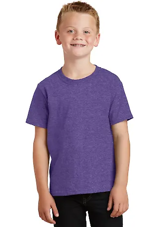 Port & Company Youth 5.4 oz 100 Cotton T Shirt PC5 Heather Purple front view