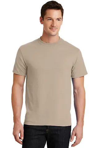 Port Company 5050 CottonPoly T Shirt PC55 in Desert sand front view