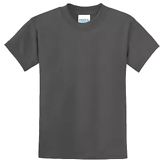 Port & Company Youth 5050 CottonPoly T Shirt PC55Y in Charcoal front view