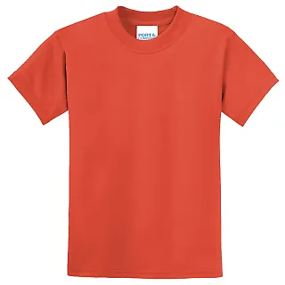 Port & Company Youth 5050 CottonPoly T Shirt PC55Y in Orange front view