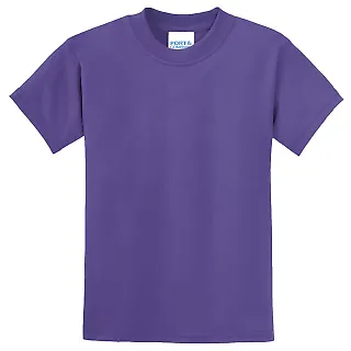 Port & Company Youth 5050 CottonPoly T Shirt PC55Y in Purple front view