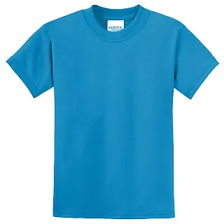 Port & Company Youth 5050 CottonPoly T Shirt PC55Y in Sapphire front view