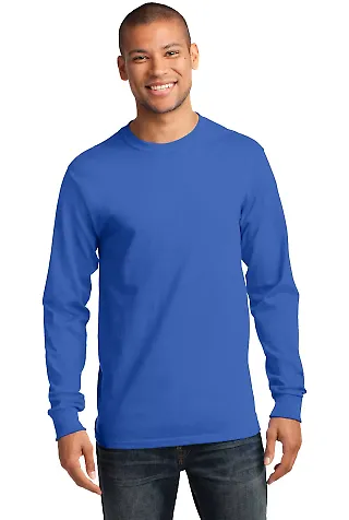 Port  Company Long Sleeve Essential T Shirt PC61LS Royal Blue front view