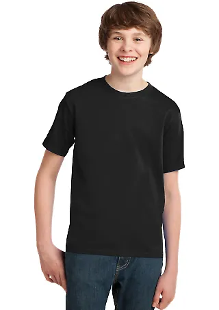 Port & Company Youth Essential T Shirt PC61Y Jet Black front view