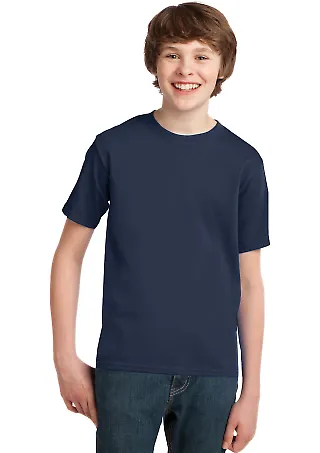 Port & Company Youth Essential T Shirt PC61Y Navy front view