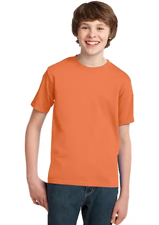 Port & Company Youth Essential T Shirt PC61Y Orange Shrbt front view