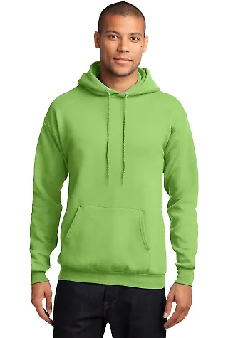 Port & Company Classic Pullover Hooded Sweatshirt  in Lime front view