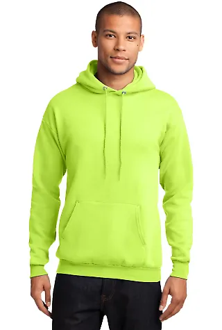 Port & Company Classic Pullover Hooded Sweatshirt  in Neon yellow front view