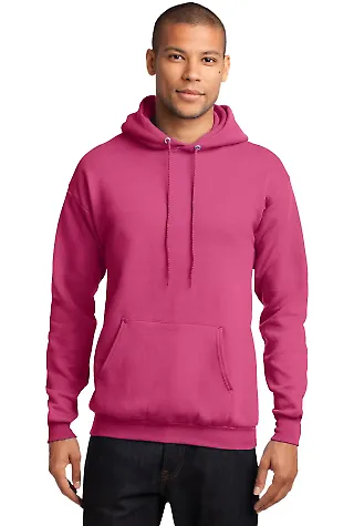 Port & Company Classic Pullover Hooded Sweatshirt  in Sangria front view
