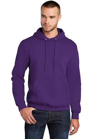 Port & Company Classic Pullover Hooded Sweatshirt  in Team purple front view