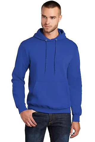 Port & Company Classic Pullover Hooded Sweatshirt  in True royal front view