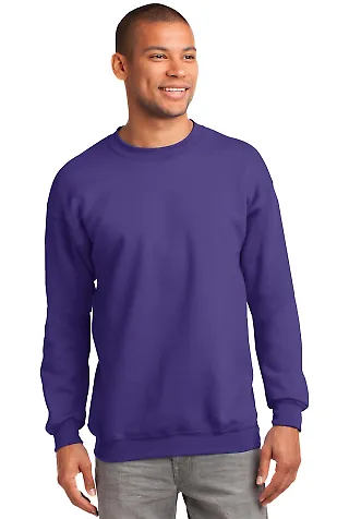 Port & Company Ultimate Crewneck Sweatshirt PC90 Purple front view