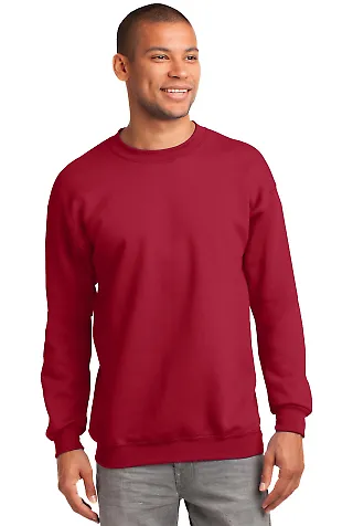 Port & Company Ultimate Crewneck Sweatshirt PC90 Red front view