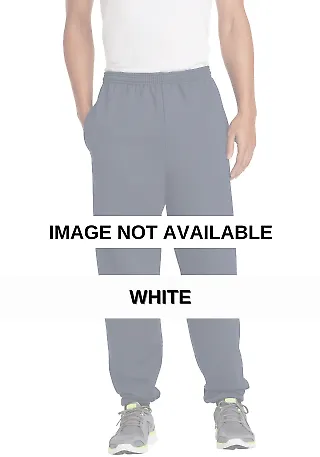 Port & Company Ultimate Sweatpant with Pockets PC9 White front view