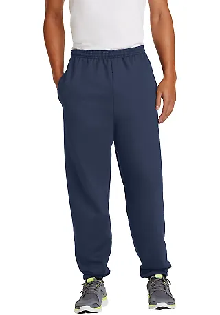Port & Company Ultimate Sweatpant with Pockets PC9 Navy front view