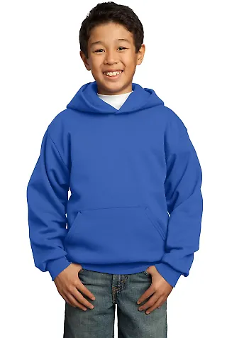 Port  Company Youth Pullover Hooded Sweatshirt PC9 Royal Blue front view