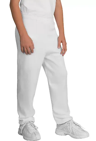 Port  Company Youth Sweatpant PC90YP White front view