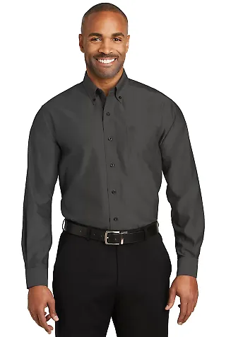 Red House Non Iron Pinpoint Oxford RH24 Charcoal front view