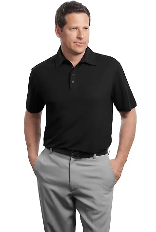 Red House Contrast Stitch Performance Pique Polo R Black front view