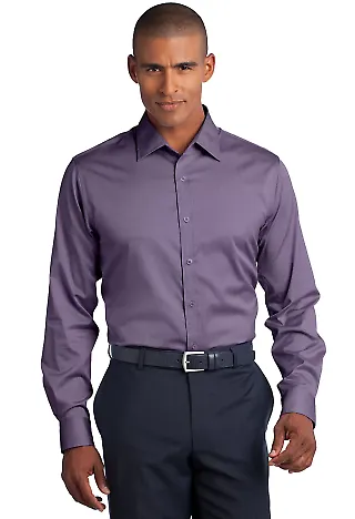Red House Slim Fit Non Iron Pinpoint Oxford RH62 Purple Dusk front view