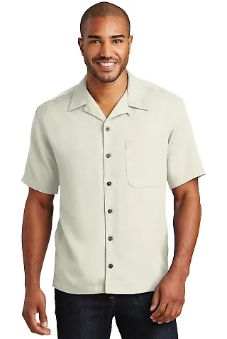 Port Authority Easy Care Camp Shirt S535 Ivory front view