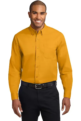 Port Authority Long Sleeve Easy Care Shirt S608 Athletic Gold front view