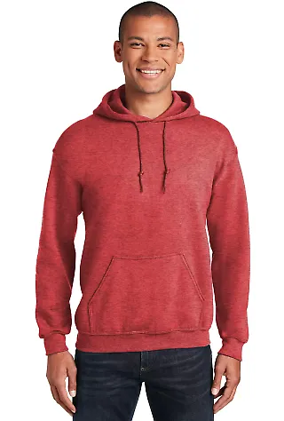 Gildan 18500 Heavyweight Blend Hooded Sweatshirt in Hth spt scrlt rd front view