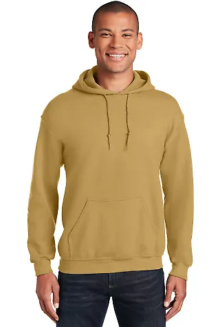 Gildan 18500 Heavyweight Blend Hooded Sweatshirt in Old gold front view