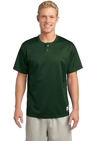 Sport Tek PosiCharge Tough Mesh153 Henley ST215 Forest Green front view