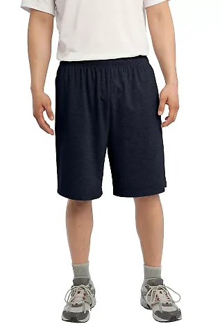 Sport Tek Jersey Knit Short with Pockets ST310 True Navy front view