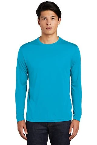 Sport Tek ST350LS Long Sleeve Competitor Tee  in Atomic blue front view