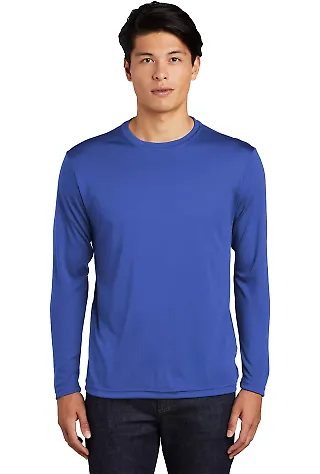 Sport Tek ST350LS Long Sleeve Competitor Tee  in True royal front view