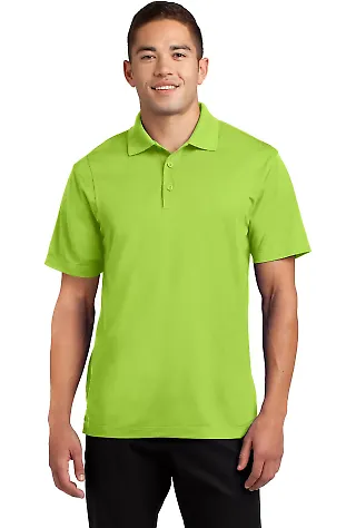 Sport Tek Micropique Sport Wick Polo ST650 in Lime shock front view