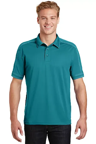 Sport Tek Contrast Stitch Micropique Sport Wick Po Tropic Blue/Wh front view