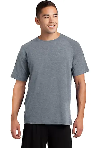 Sport Tek Ultimate Performance Crew ST700 in Heather grey front view