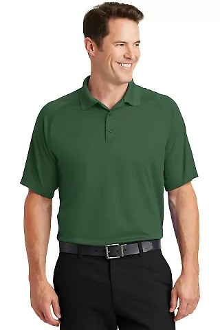 Sport Tek Dry Zone153 Raglan Polo T475 in Forest green front view
