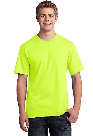 Port  Company All American Tee USA100 Safety Green front view