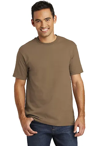 Port Company All American Tee USA100 Woodland Brown front view