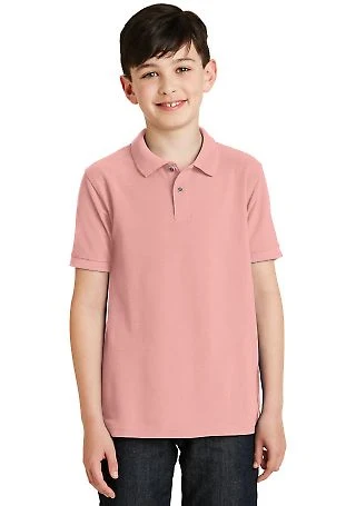 Port Authority Youth Silk Touch153 Polo Y500 in Light pink front view