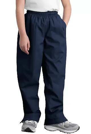 Sport Tek Youth Wind Pant YPST74 in True navy front view
