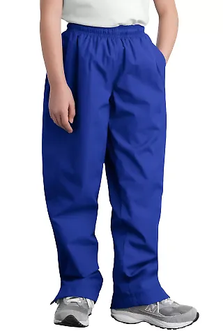 Sport Tek Youth Wind Pant YPST74 in True royal front view