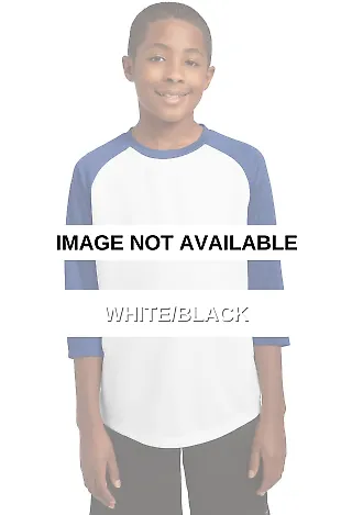 Sport Tek Youth PosiCharge153 Baseball Jersey YST2 White/Black front view