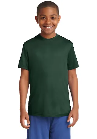 Sport Tek Youth Competitor153 Tee YST350 in Forest green front view