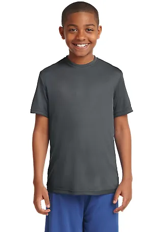 Sport Tek Youth Competitor153 Tee YST350 in Iron grey front view