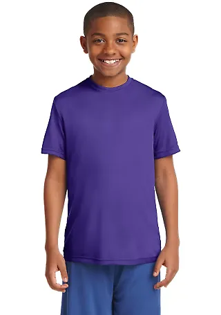 Sport Tek Youth Competitor153 Tee YST350 in Purple front view