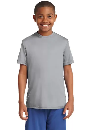 Sport Tek Youth Competitor153 Tee YST350 in Silver front view